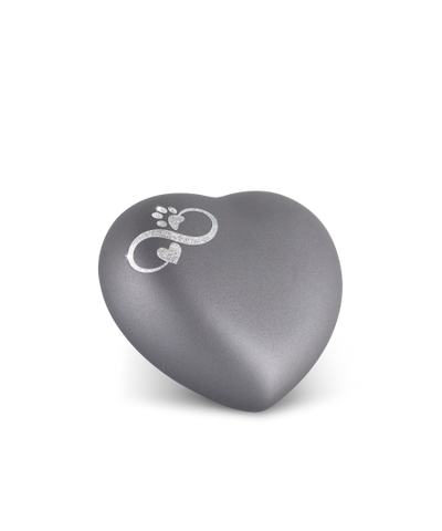 Edition Herz, vlevet steingrau, Sparkling Star Infinity Herz/ Pfote silber