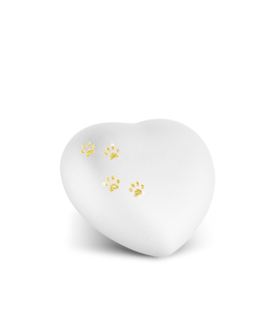 Edition Herz, velvet weiss, Sparkling Star Pfötchen gold