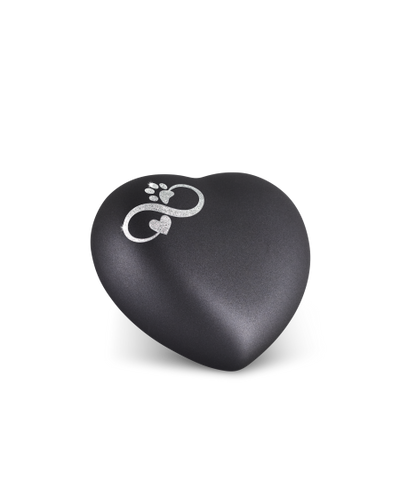 Edition Herz, velvet schwarz, Sparkling Star Infinity Herz/ Pfote silber