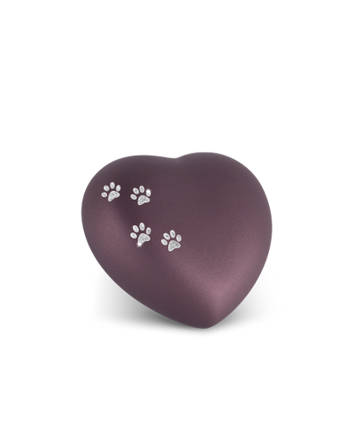 Edition Herz, velvet berry, Sparkling Star Pfötchen silber