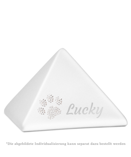 Edition Pyramide, velvet wiess, Kristall-Pfote