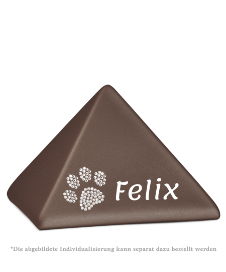 Edition Pyramide, velvet siena, Kristall-Pfote