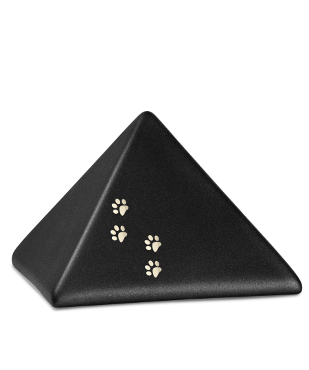 Edition Pyramide, velvet schwarz, vier Pfötchen gold glänzend