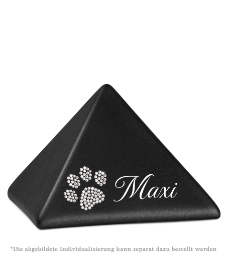 Edition Pyramide, velvet schwarz, Kristall-Pfote