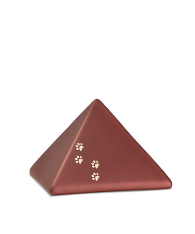 Edition Pyramide, velvet rubin, vier Pfötchen gold glänzend