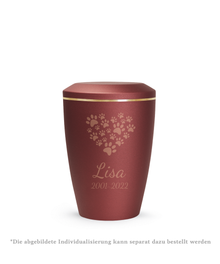 Edition Lina, velvet rubin, Goldband gebürstet