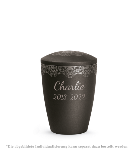 Edition Mandala, velvet schwarz, Mandalamotiv umlaufend und Deckelmotiv