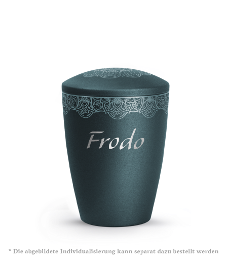 Edition Mandala, velvet petrol, Mandalamotiv umlaufend und Deckelmotiv