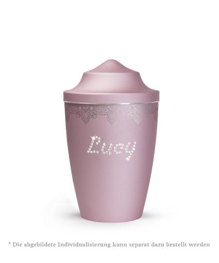 Edition Mandala, velvet rosé, Mandalamotiv umlaufend, Silberband gebürstet