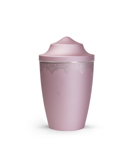 Edition Mandala, velvet rosé, Mandalamotiv umlaufend, Silberband gebürstet