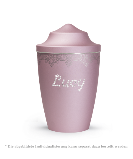 Edition Mandala, velvet rosé, Mandalamotiv umlaufend, Silberband gebürstet