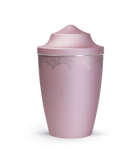 Edition Mandala, velvet rosé, Mandalamotiv umlaufend, Silberband gebürstet