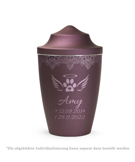 Edition Mandala, velvet berry, Mandalamotiv umlaufend, Silberband gebürstet