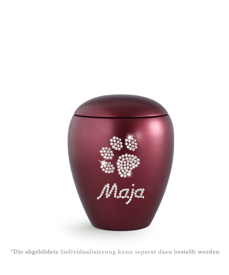 Edition crystal, perlmutt weinrot, Pfote aus Kristallen