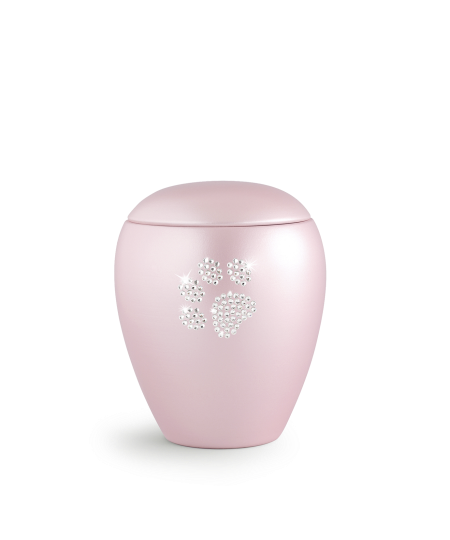 Edition Crystal, perlmutt rosé, Pfote aus Kristallen