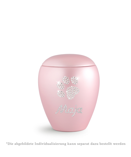 Edition Crystal, perlmutt rosé, Pfote aus Kristallen