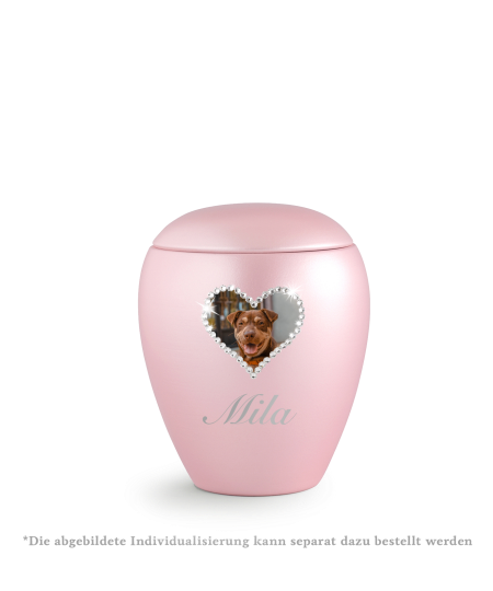 Edition Crystal, perlmutt rosé, Herz aus Kristallen