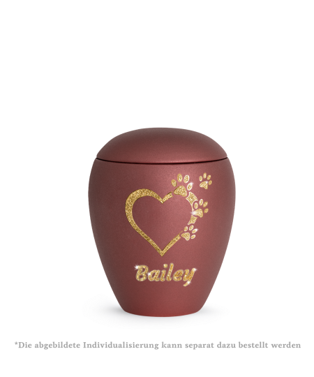 Edition Verona, velvet rubin, Sparklin gStar herz mit Pfoten in gold