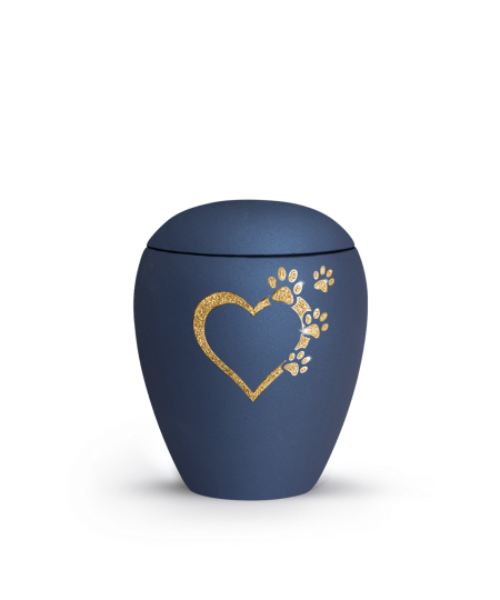 Edition Verona, velvet navy, Sparkling Star Herz mit Pfoten in gold