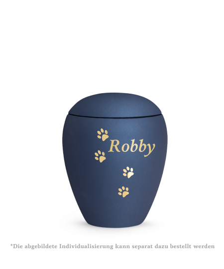 Edition Verona, velvet navy, vier Pfoten gold gebürstet