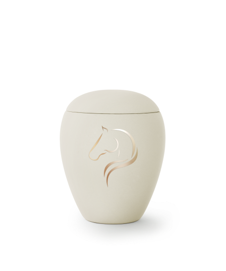 Edition Spirit, Samtton creme, goldenes Perdemotiv