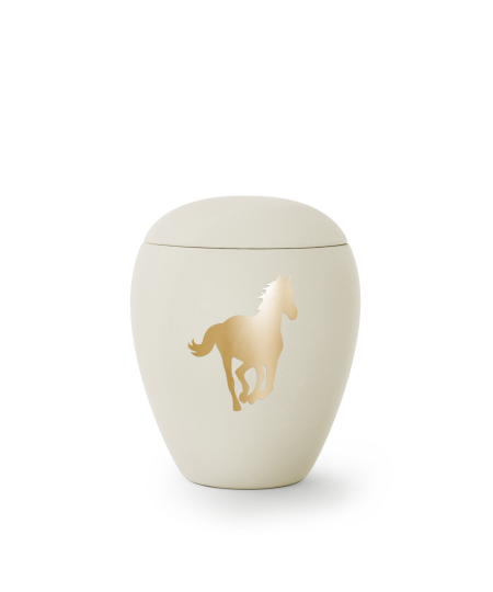 Edition Spirit, Samtton creme, goldenes Perdemotiv