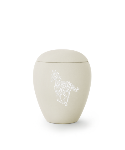 Edition Spirit, Samtton creme, goldenes Pferdemotiv
