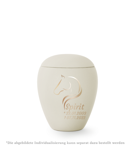 Edition Spirit, Samtton creme, goldenes Perdemotiv