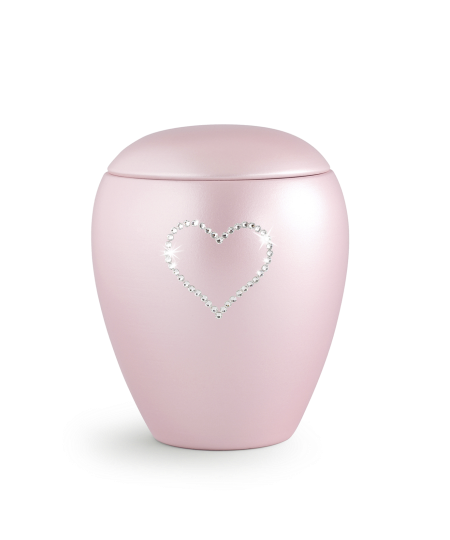 Edition Crystal, perlmutt rosé, Herz aus Kristallen