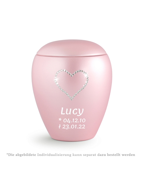 Edition Crystal, perlmutt rosé, Herz aus Kristallen