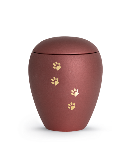 Edition Verona, velvet rubin, vier PFoten gold gebürstet