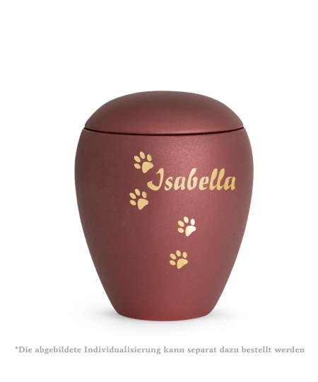 Edition Verona, velvet rubin, vier PFoten gold gebürstet