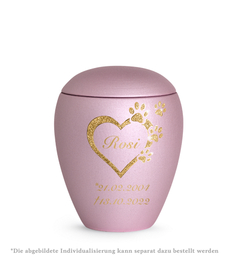 Edition Verona, velvet rosé, Sparkling Star Herz mit Pfoten in gold