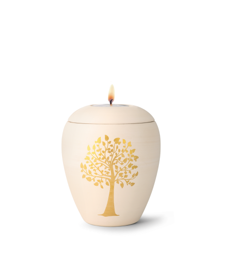 Edition Siena, natur - Gedenklicht, handbemalt, Keramik