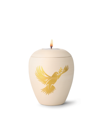 Edition Siena, natur - Gedenklicht, handbemalt, Keramik