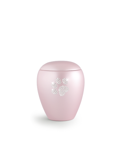 Edition Crystal, perlmutt rosé, Pfote aus Kristallen