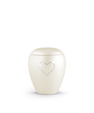 Edition Crystal, perlmutt champagner, Herz aus Kristallen