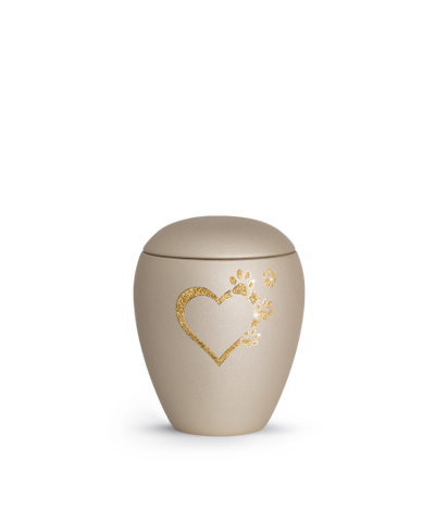 Edition Verona, velvet champagner, Sparkling Star Herz mit Pfoten in gold