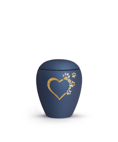Edition Verona, velvet navy, Sparkling Star Herz mit Pfoten in gold