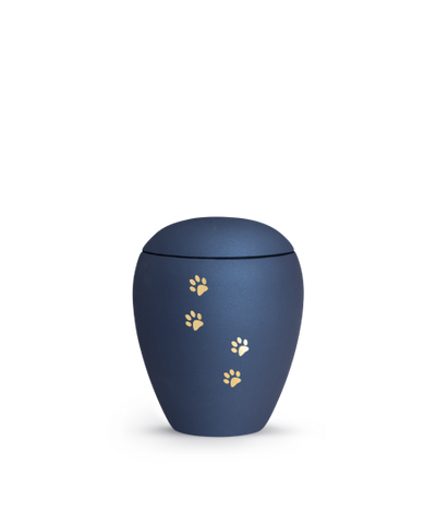 Edition Verona, velvet navy, vier Pfoten gold gebürstet