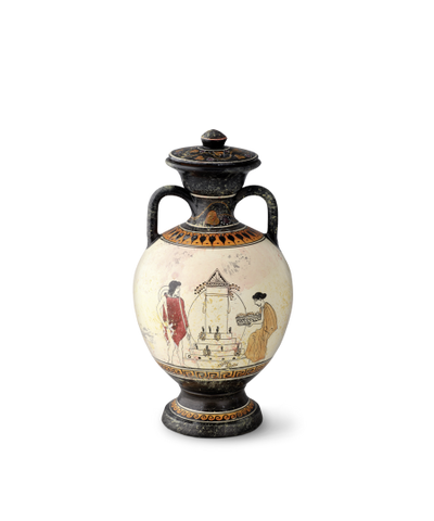 Urne weißer Krug Attika 440 v. Chr. Nat. Archäol. Museum, Athen
