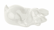 Mini-Porzellanurne lying dog