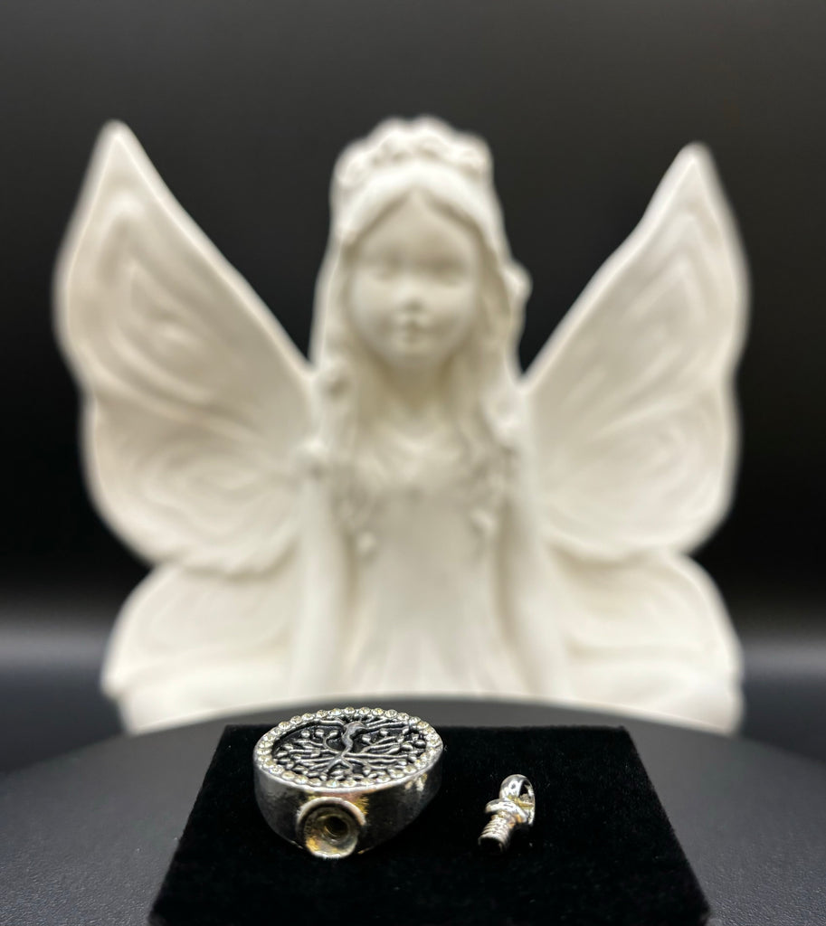 glitzer Baum, Forever in the heart - Ascheanhänger