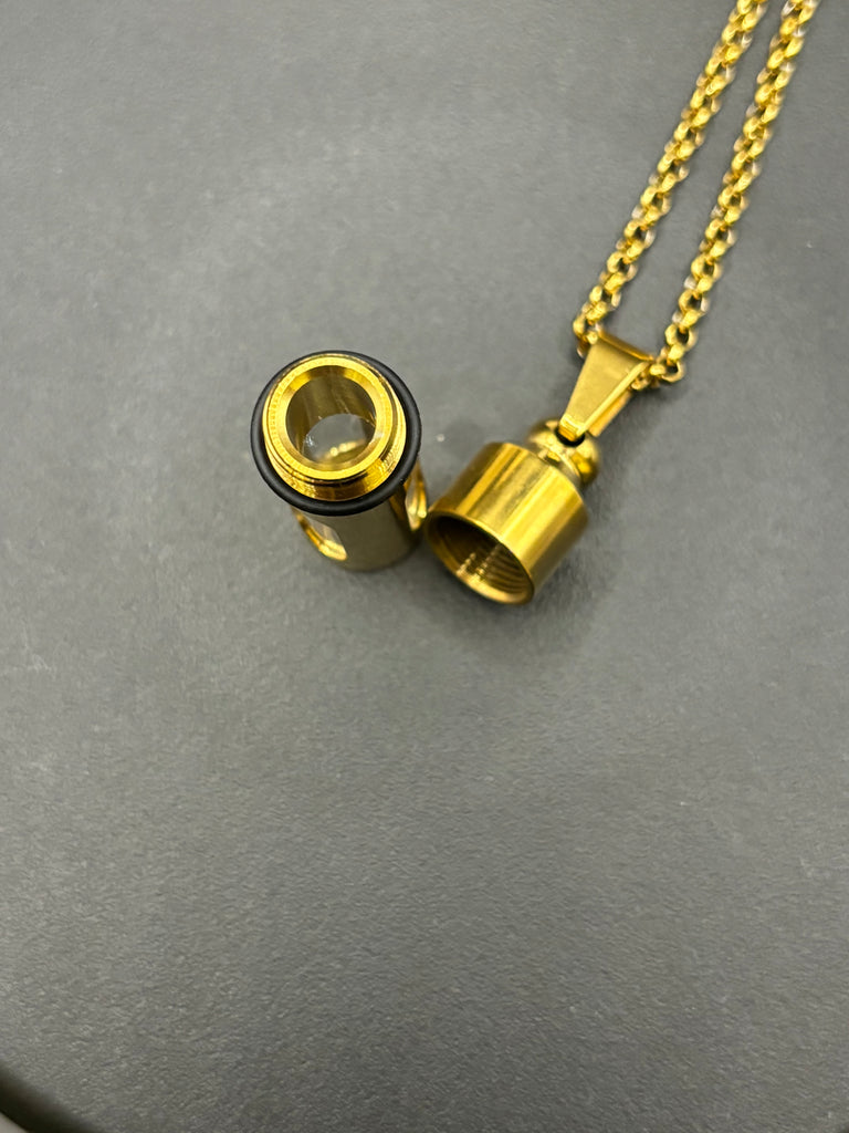 Glas Zylinder - Ascheanhänger