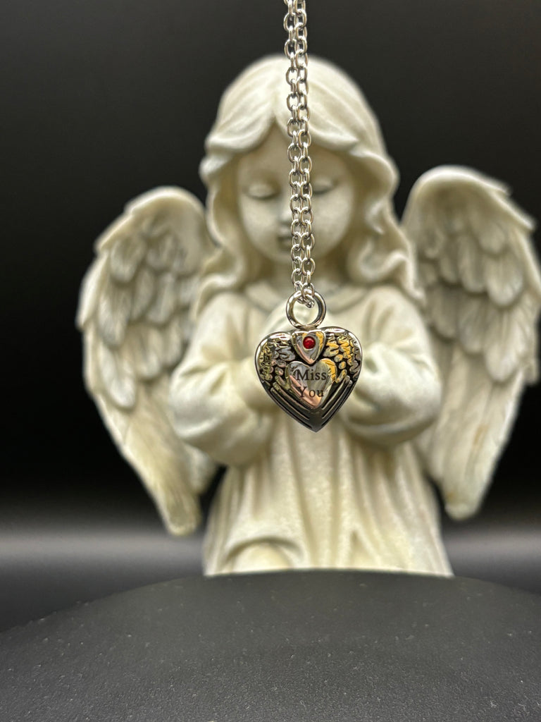 Herz i miss you rot - Ascheanhänger