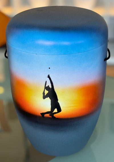 Tennisspieler Sonnenuntergang