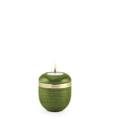 Edition Tosca, handbemalt, Goldband gebürstet, Gedenklicht