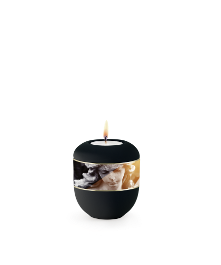 Edition Eva, Samton schwarz, Band aus Pflanzenfasern, Porzellan