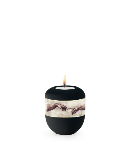 Edition Eva, Samton schwarz, Band aus Pflanzenfasern, Porzellan