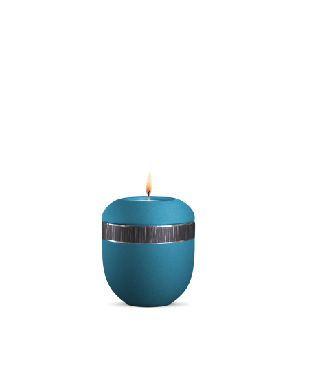 Gedenklicht, Infinity Veta, velvet Schwarz, schwarz gebürstetes Dekor